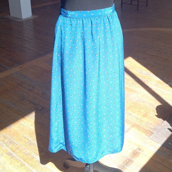 Vintage Blue Skirt - Picture 1 of 6